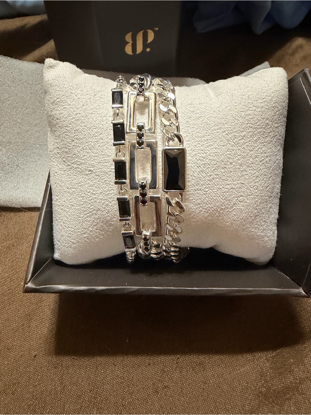 Luxe Layers Bracelet:Black Onyx on Silver